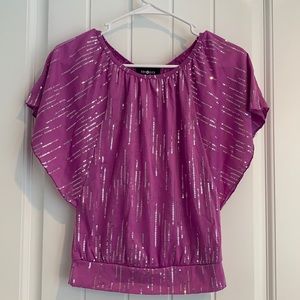 Amy Byer Purple sequin top size M (10-12).